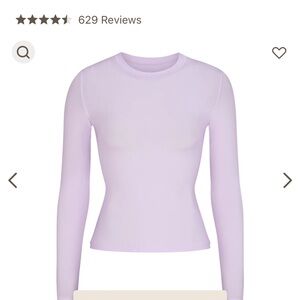 SKIMS FITS EVERYBODY LONG SLEEVE - LILY - NEVER WORN